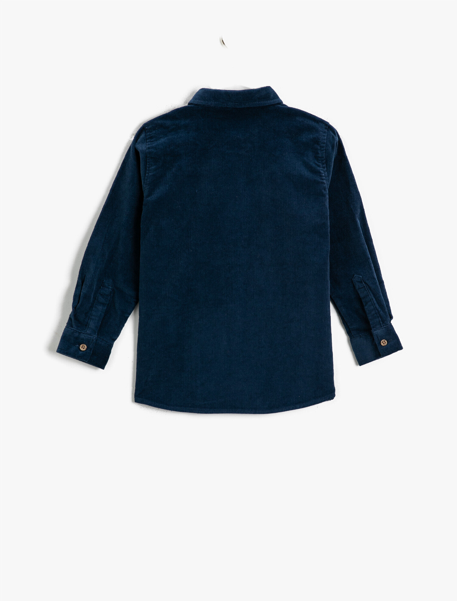  Erkek Çocuk Uzun Kollu Kadife Gömlek Çift Cepli Pamuklu