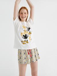 Mickey Mouse Lisanslı Pijama Takımı Pamuklu