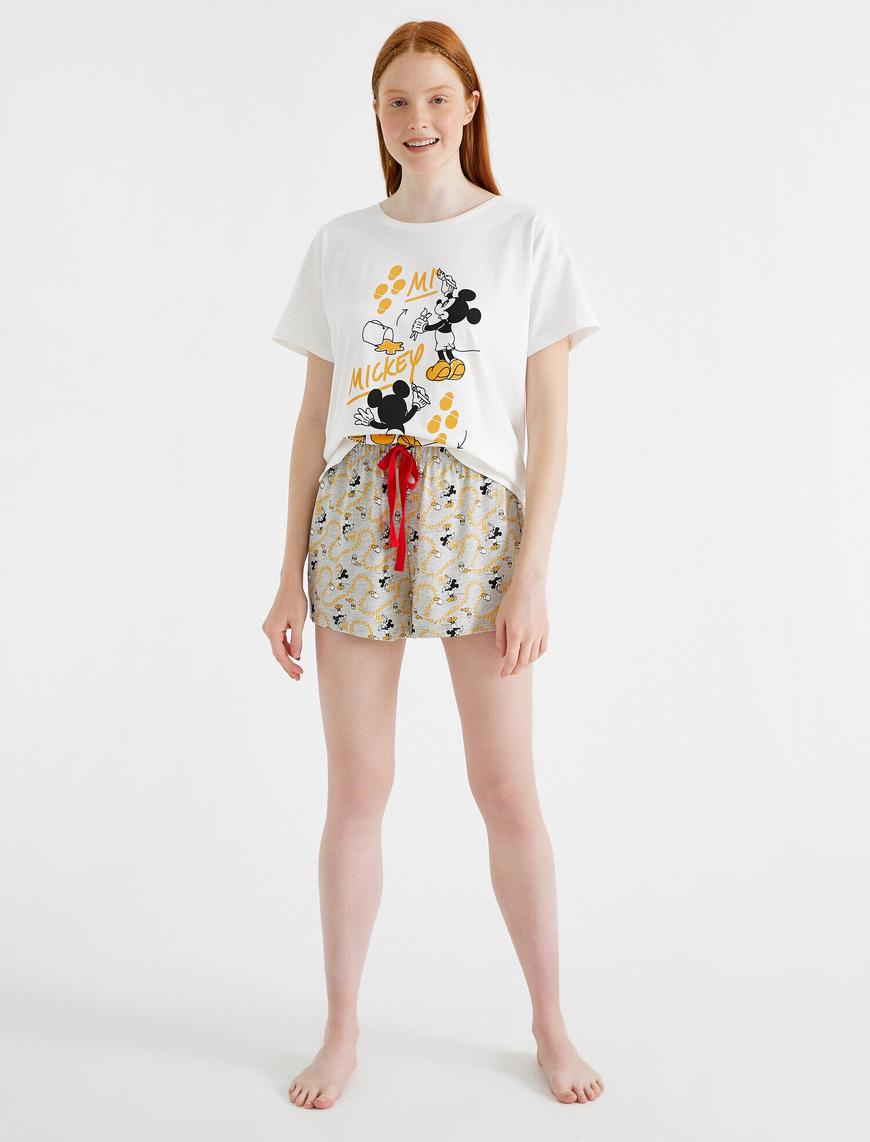   Mickey Mouse Lisanslı Pijama Takımı Pamuklu