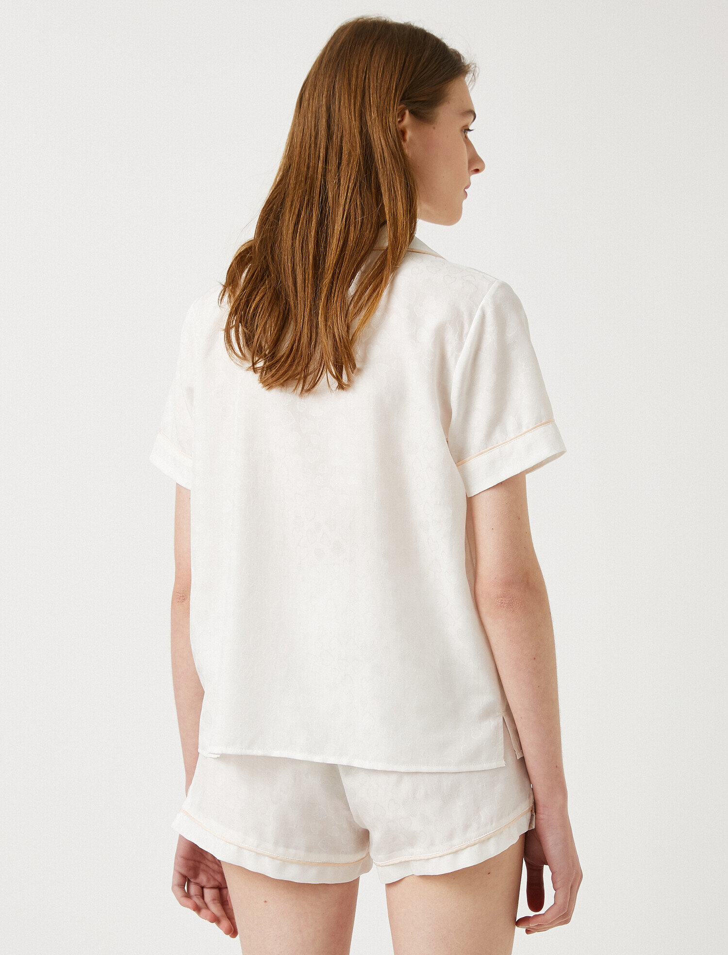   Pijama Üstü Gömlek Yaka Kısa Kollu Bridal