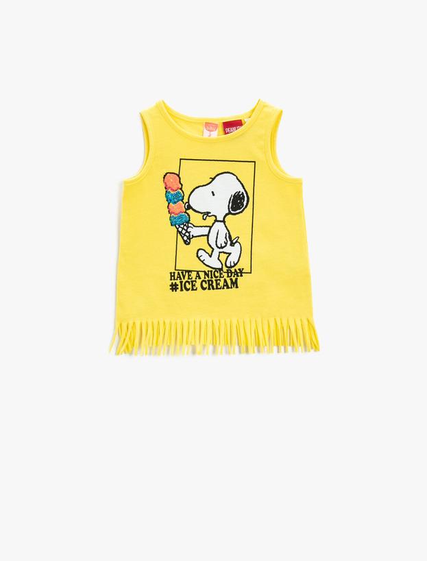  Snoopy Atlet Pamuklu Püsküllü Lisanslı Baskılı