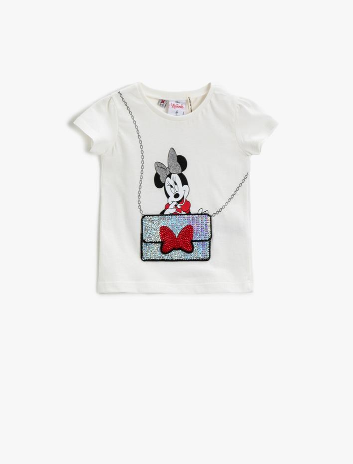Kız Bebek Mickey Mouse Tişört Lisanslı Pamuklu