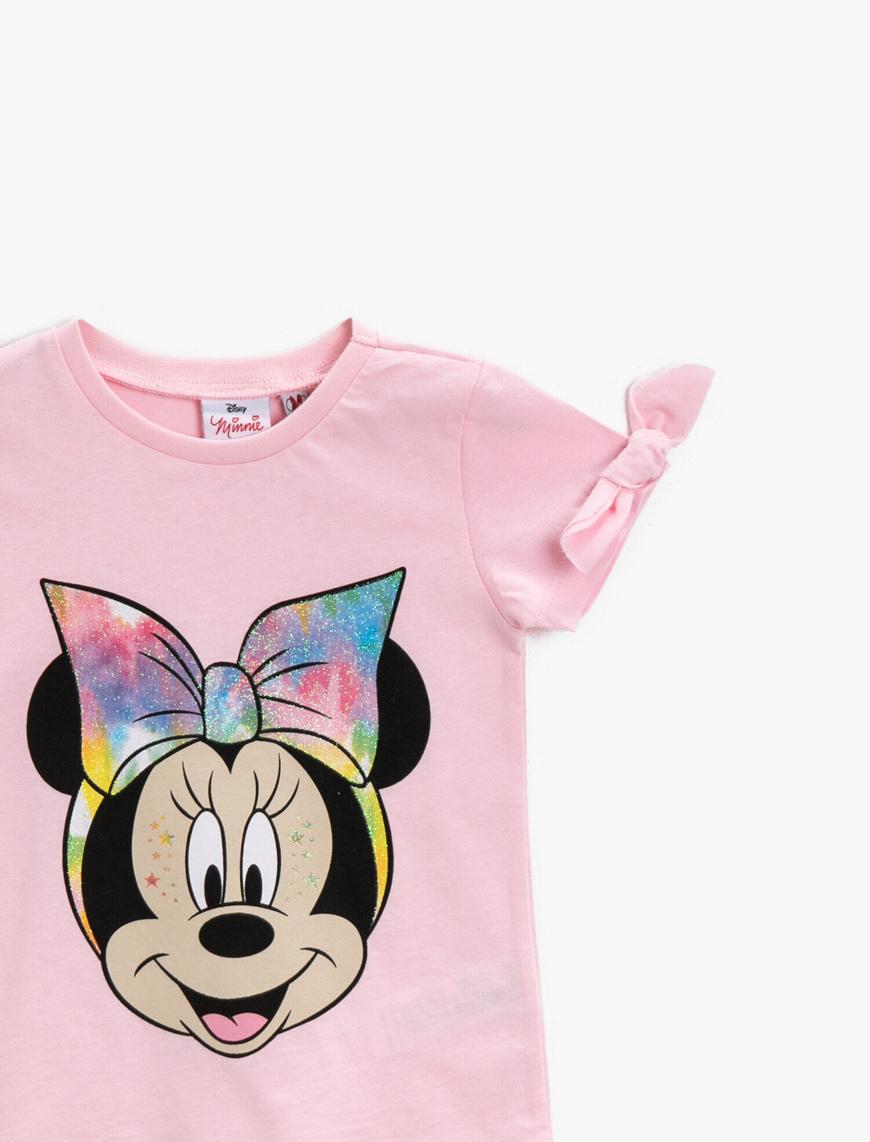  Kız Bebek Minnie Mouse Tişört Lisanslı Pamuklu