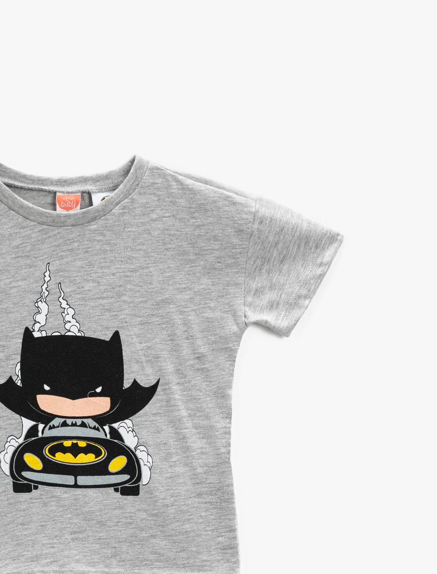  Erkek Bebek Batman Tişört Lisanslı Baskılı Pamuklu