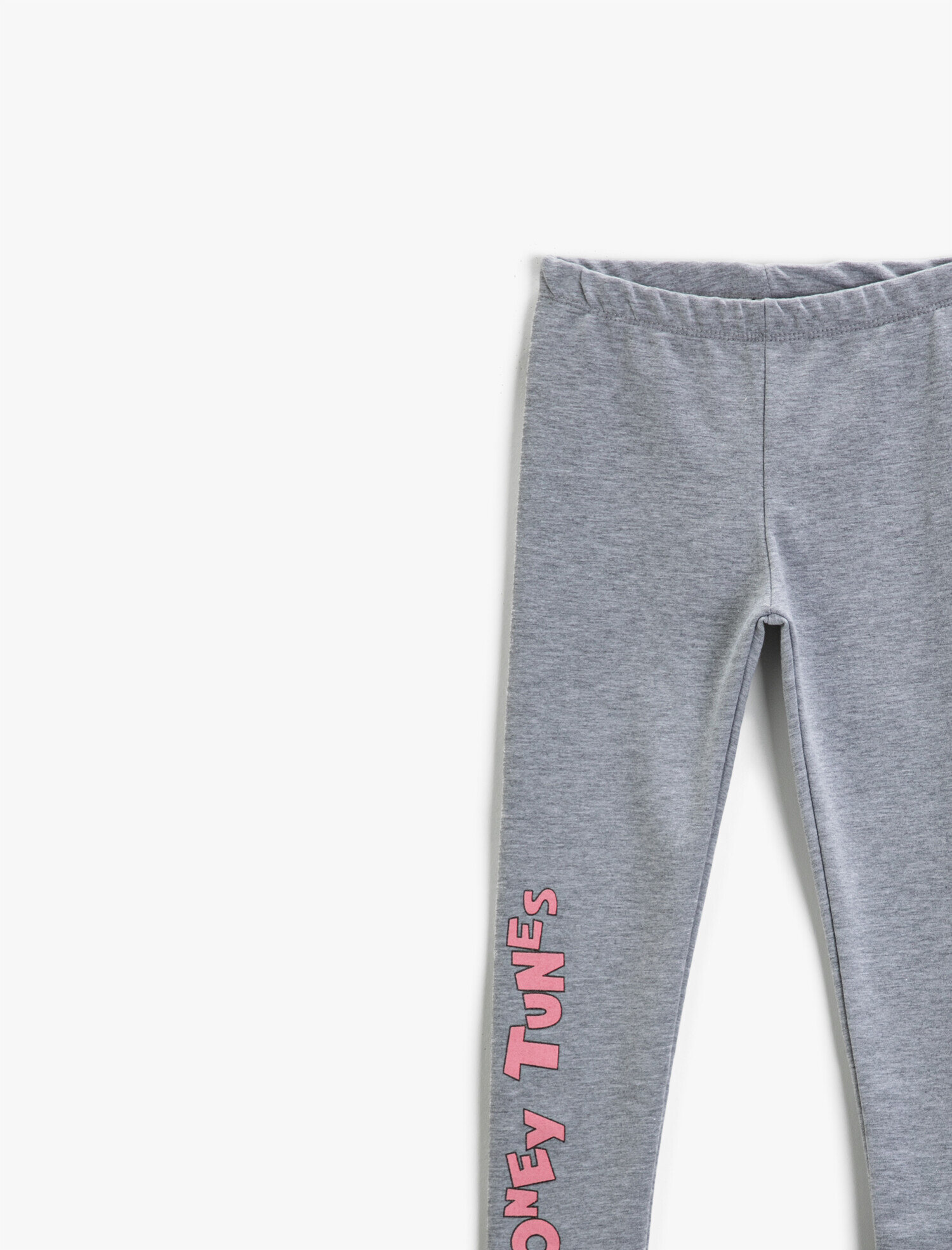  Kız Çocuk Looney Tunes Lisanslı Baskılı Beli Lastikli Tayt