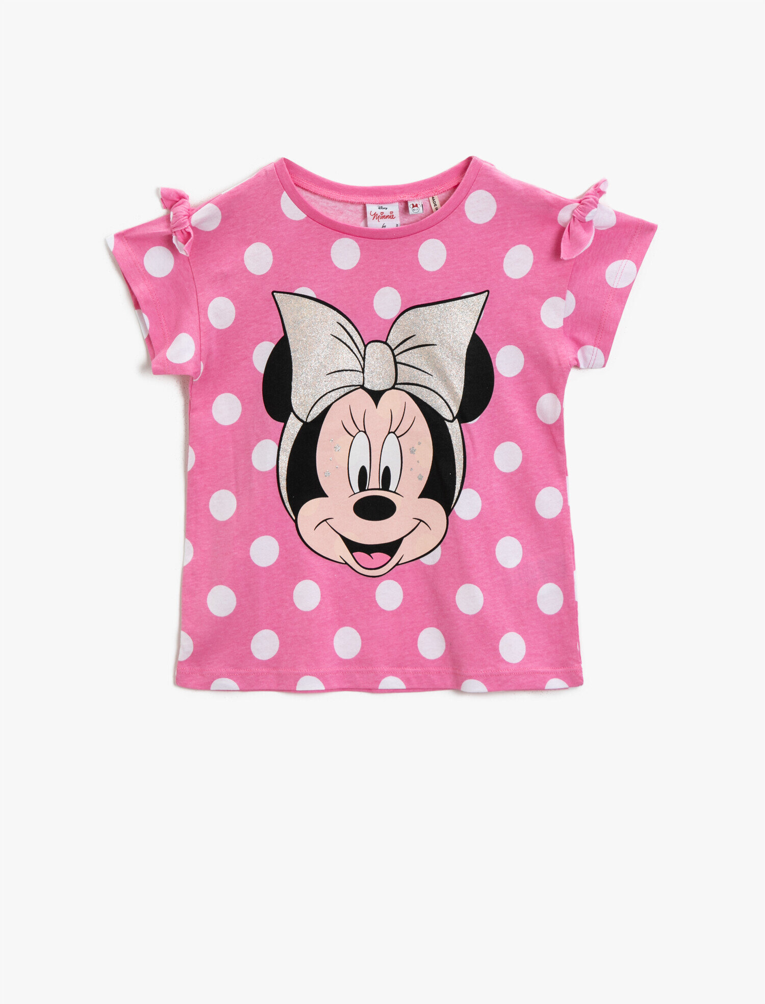  Kız Çocuk Mickey Mouse Tişört Baskılı Lisanslı Pamuklu