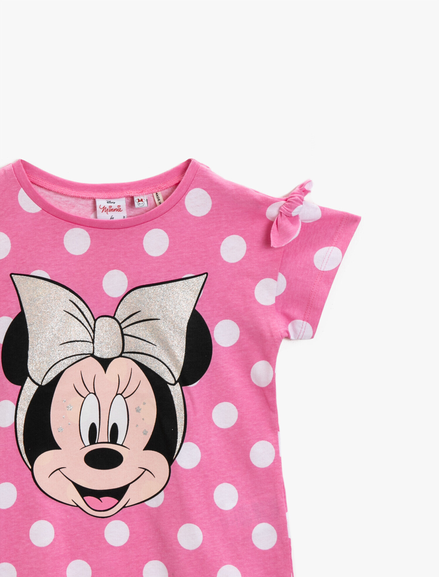  Kız Çocuk Mickey Mouse Tişört Baskılı Lisanslı Pamuklu