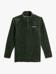 Yarım Fermuarlı Polar Sweatshirt