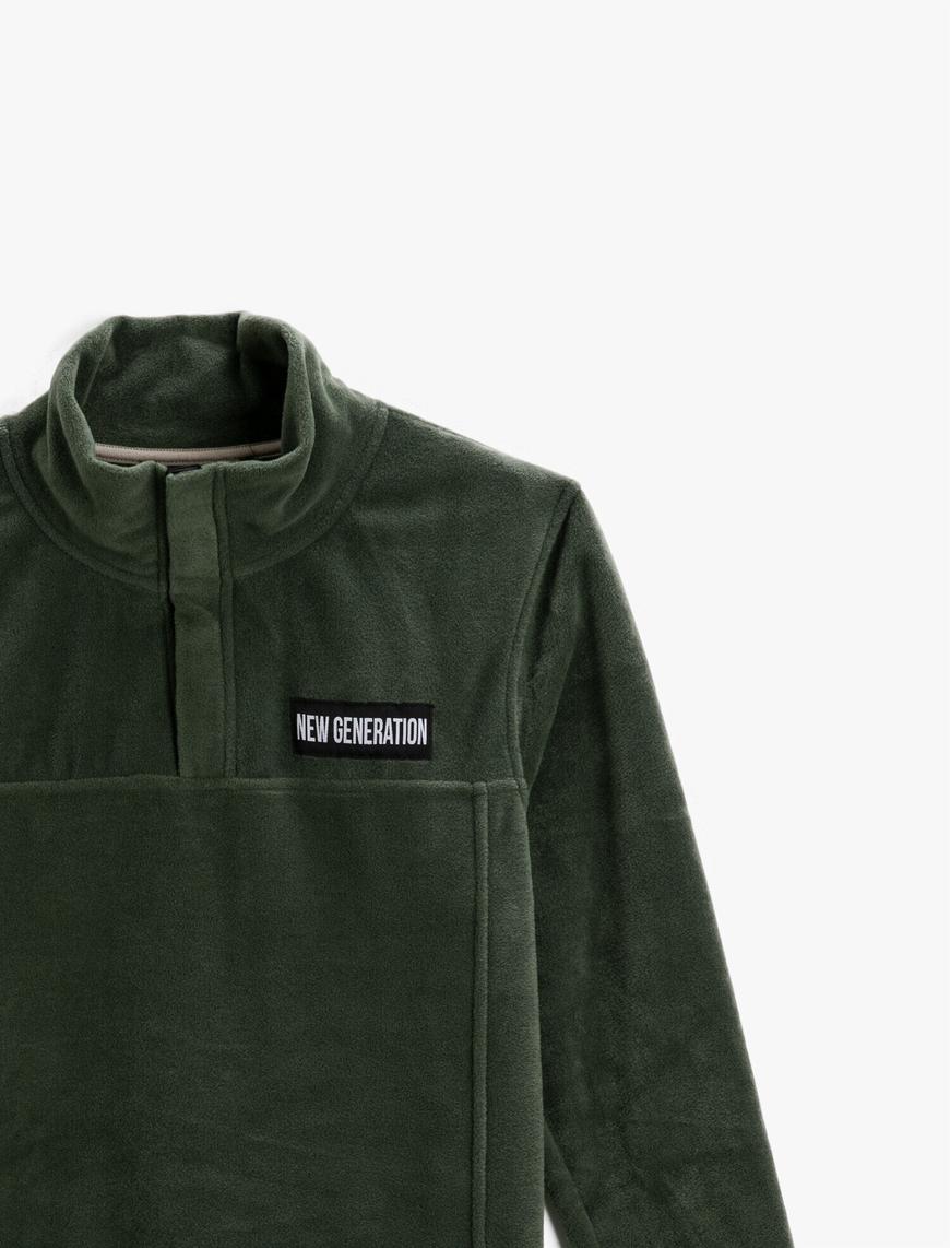  Yarım Fermuarlı Polar Sweatshirt