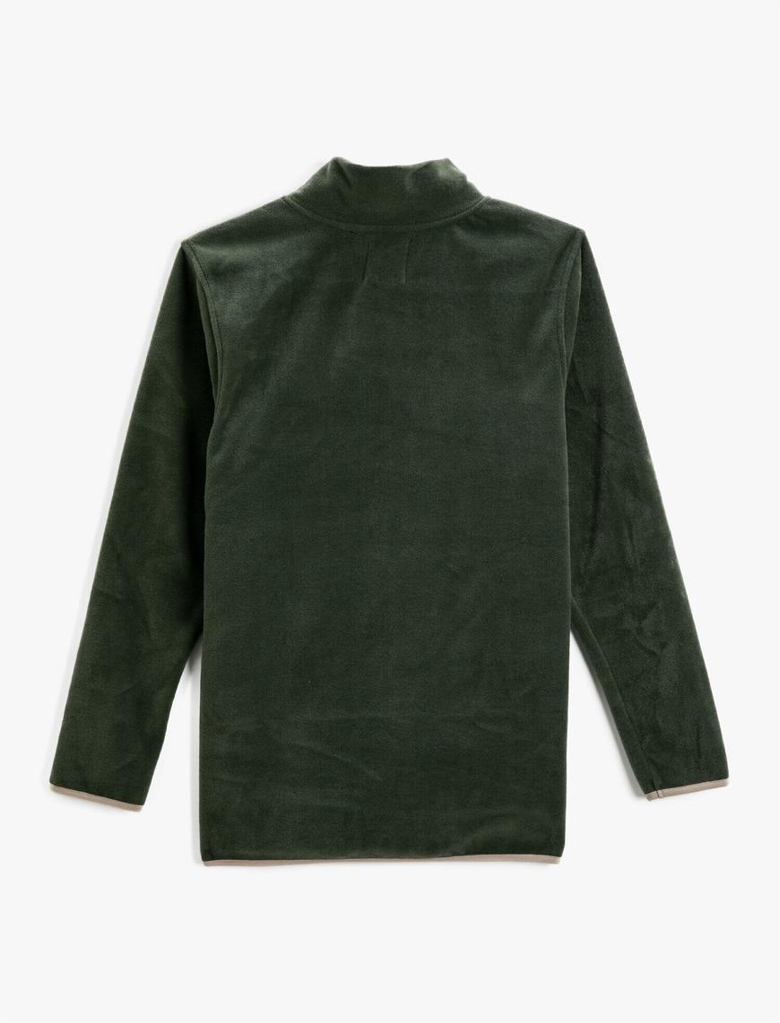   Yarım Fermuarlı Polar Sweatshirt