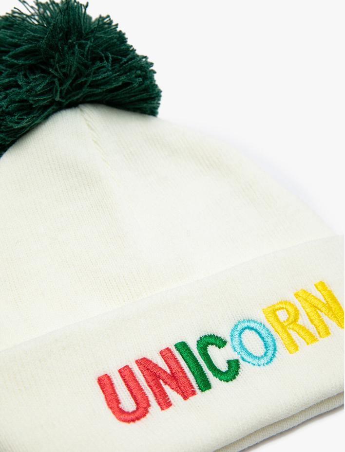 Kız Çocuk Ponpon Detaylı Bere