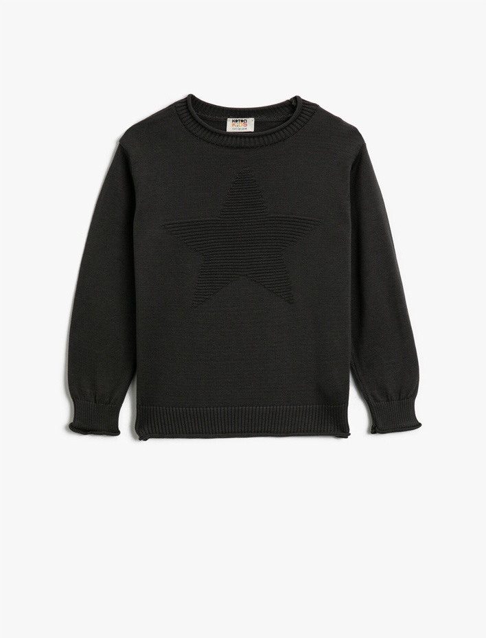 Erkek Çocuk Bisiklet Yaka Uzun Kollu Kazak