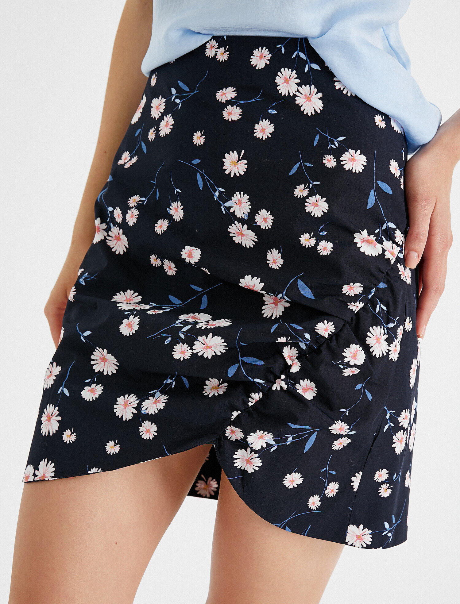   Pamuklu Çiçek Baskılı Etek