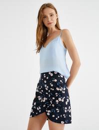 Pamuklu Çiçek Baskılı Etek