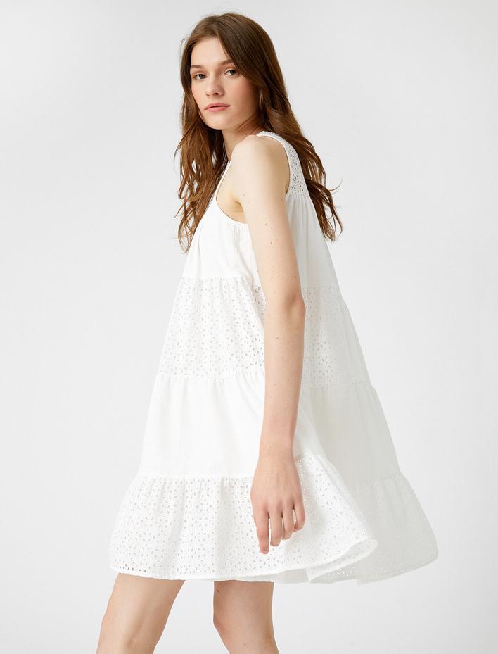  Halter Yaka Elbise Pamuklu