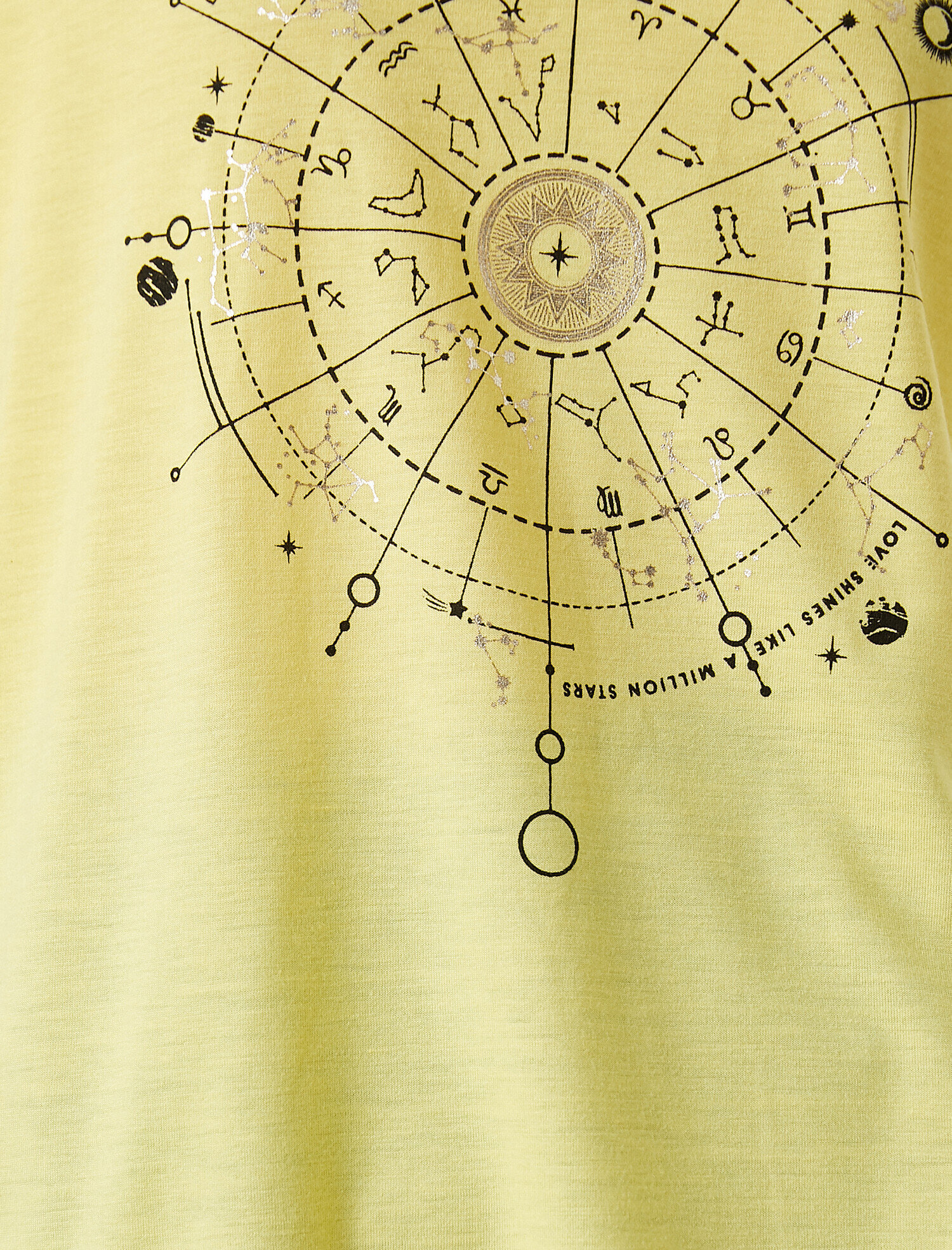   Baskılı Tişört Bisiklet Yaka Kısa Kollu Oversize