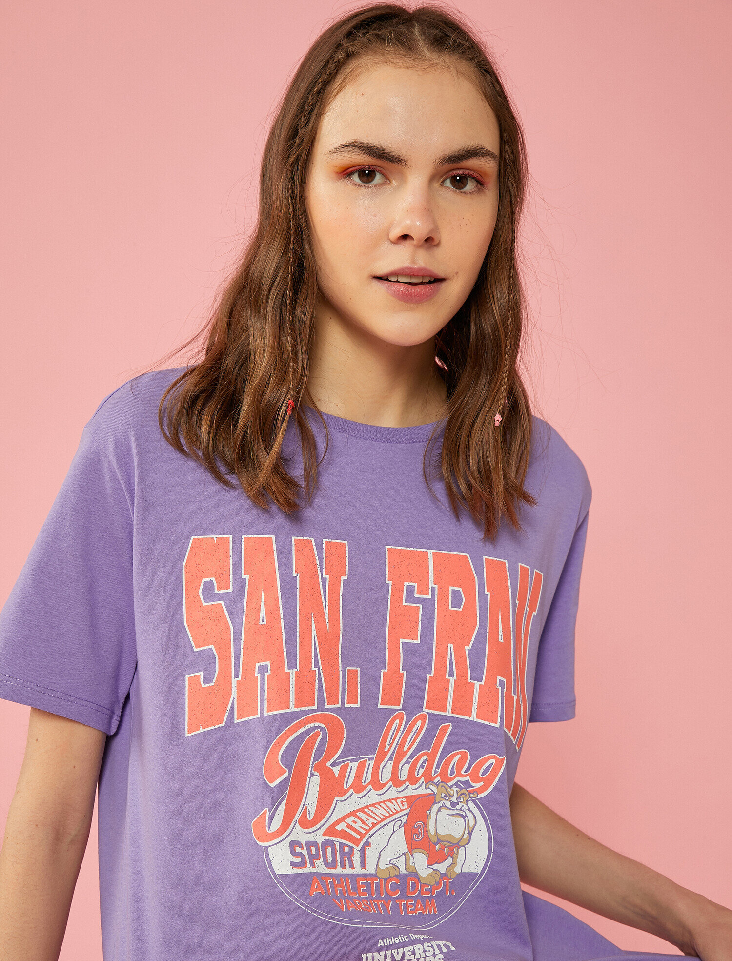   Yazılı Baskılı Tişört Bisiklet Yaka