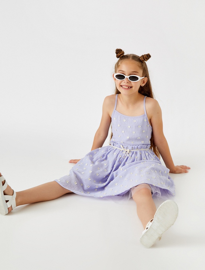 Kız Çocuk Puantiyeli Elbise