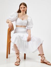 Skirtly Yours Styled by Melis Ağazat - Midi Boy Etek Pamuklu