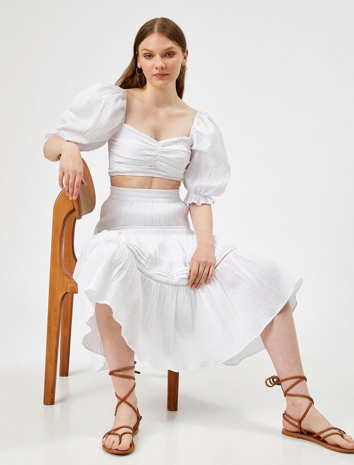  Skirtly Yours Styled by Melis Ağazat - Midi Boy Etek Pamuklu