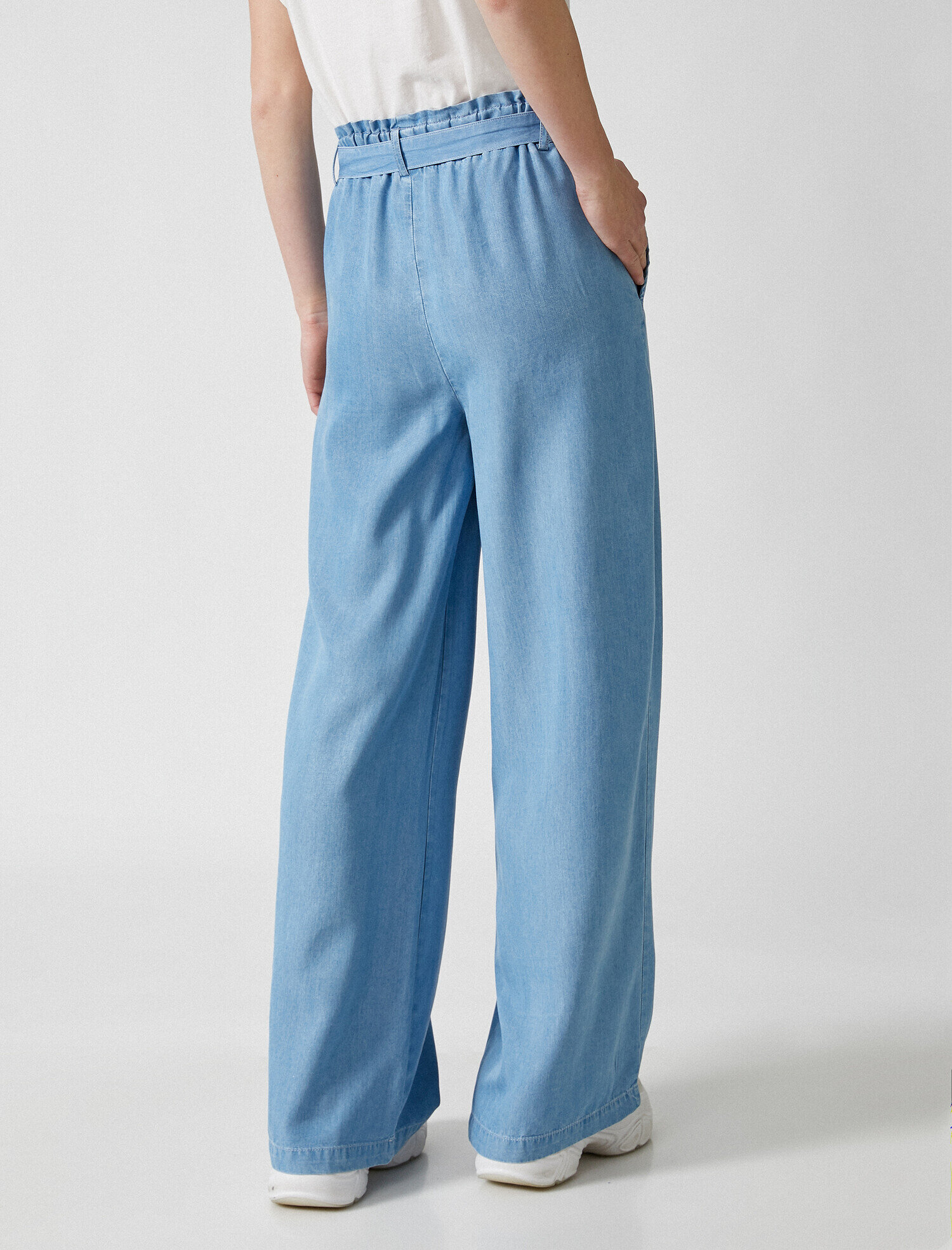   Geniş Paça Pantolon Kemerli