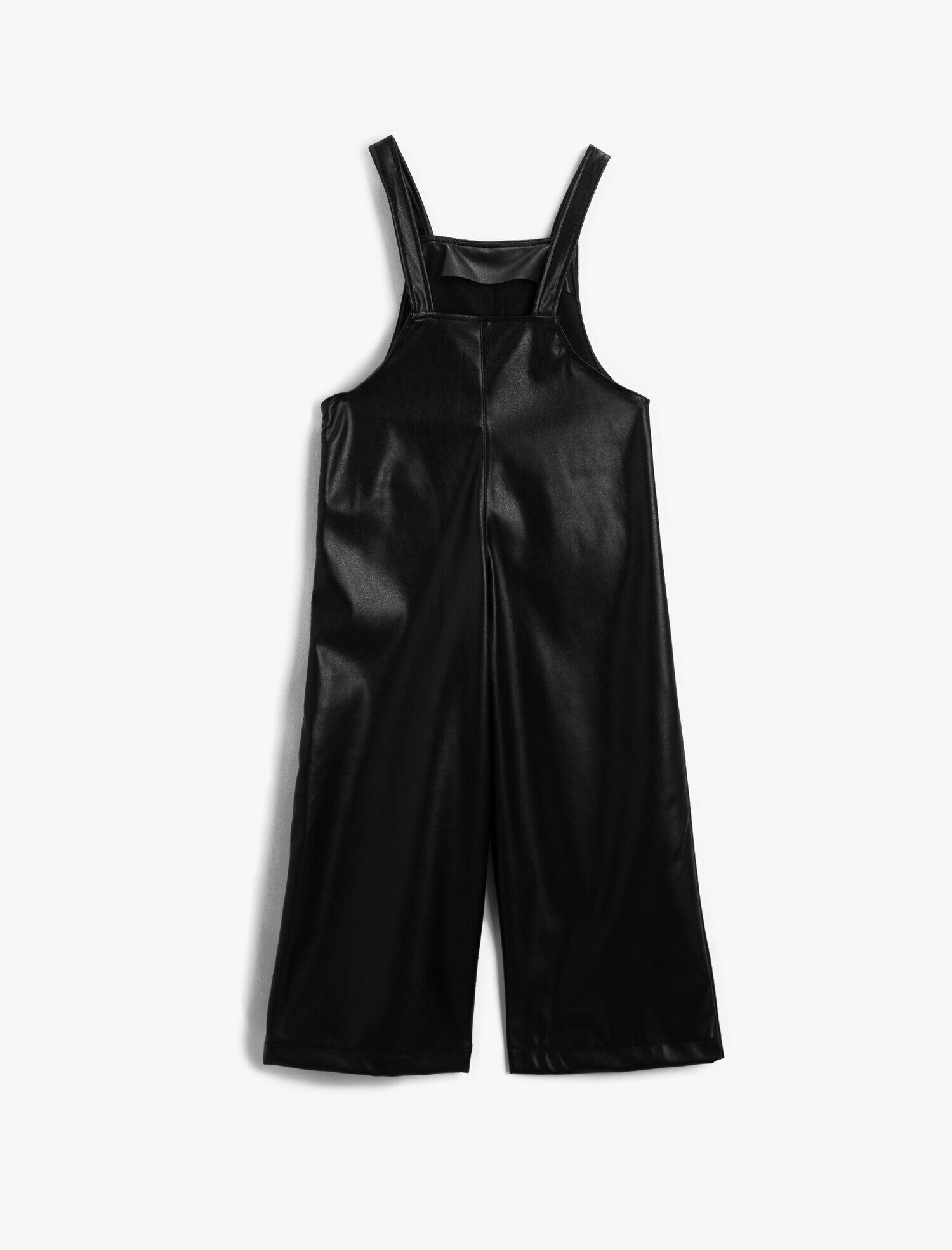  Kız Çocuk Suni Deri Tulum Cepli Askılı