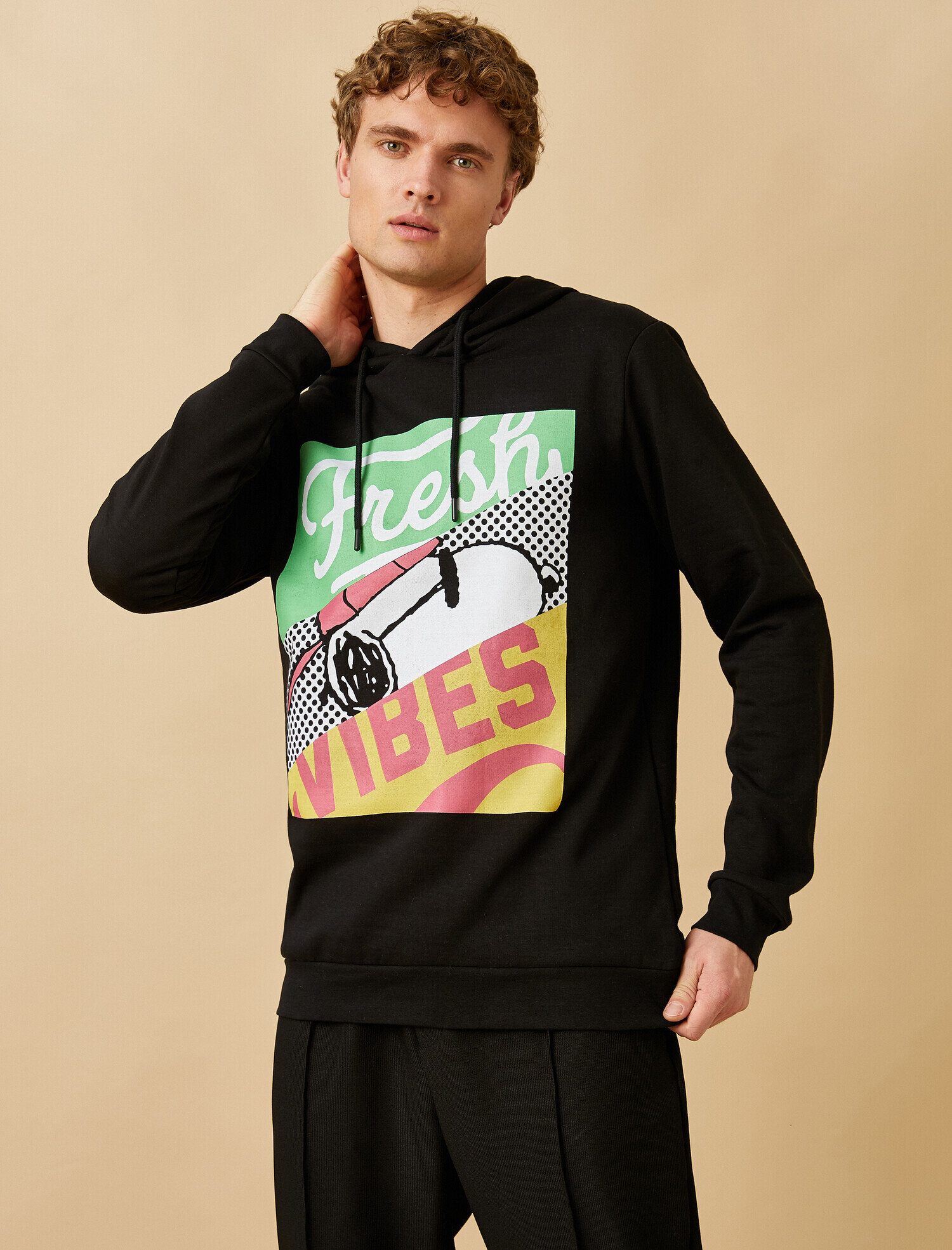   Snoopy Kapüşonlu Sweatshirt Lisanslı Baskılı