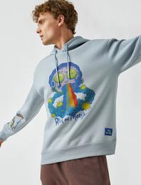 Rick and Morty Kapşonlu Sweatshirt Lisanslı Baskılı