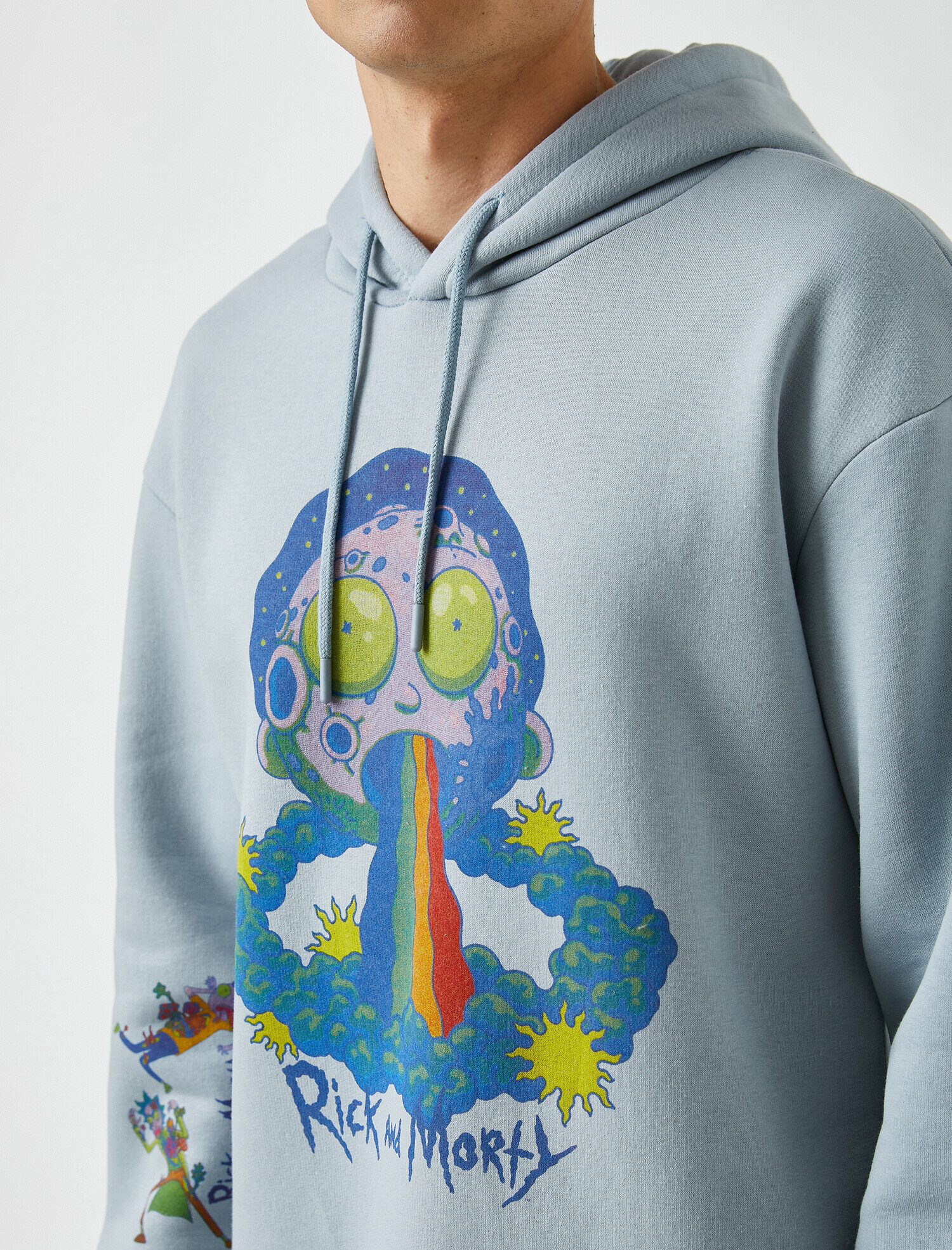   Rick and Morty Kapşonlu Sweatshirt Lisanslı Baskılı