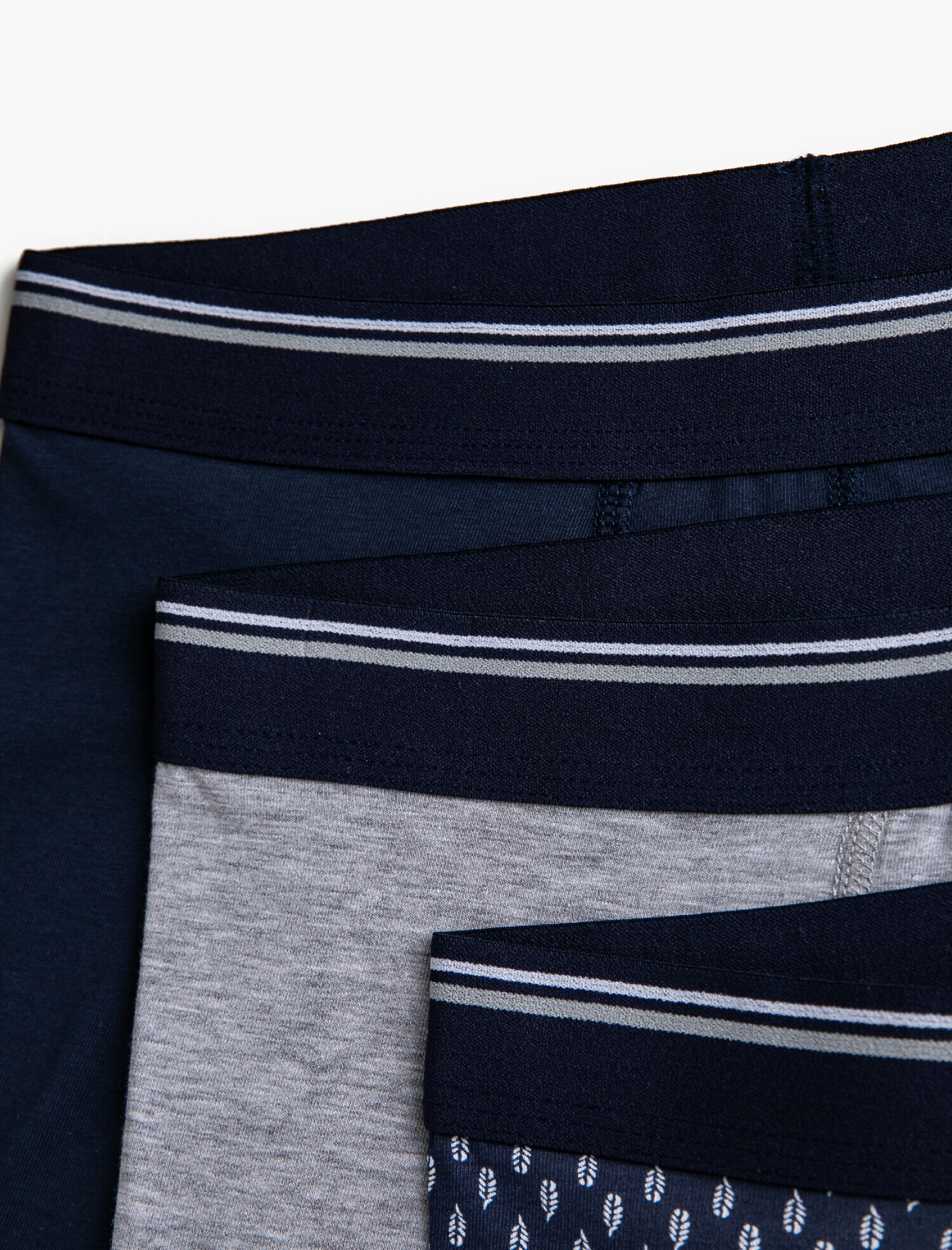 Desenli Pamuklu Basic 3'lü Boxer Seti