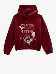 Harry Potter Lisanslı Baskılı Kapüşonlu Sweatshirt