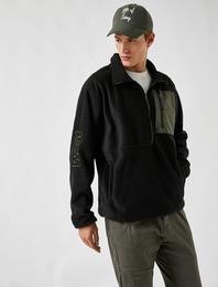 Göğüs Cepli Polar Sweatshirt