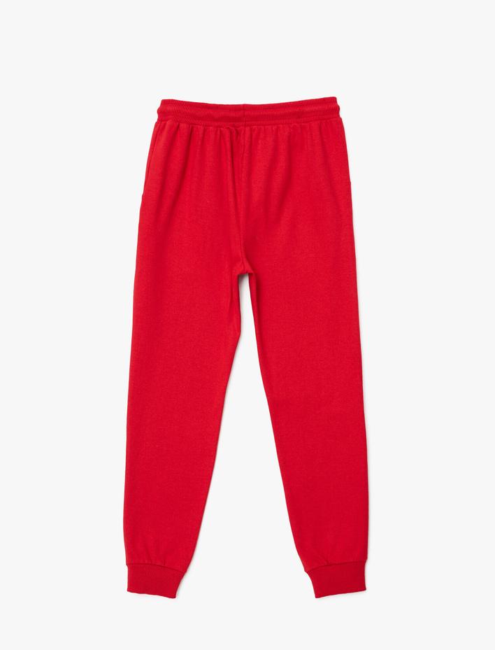 Erkek Çocuk Belden Bağlamalı Baskılı Jogger Eşofman Altı