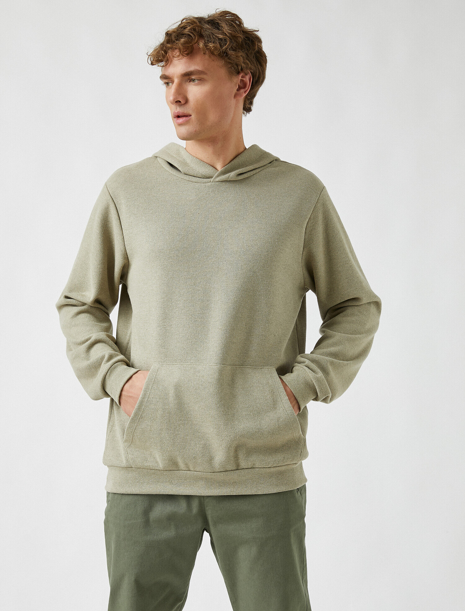   Fitilli Kapüşonlu Sweatshirt