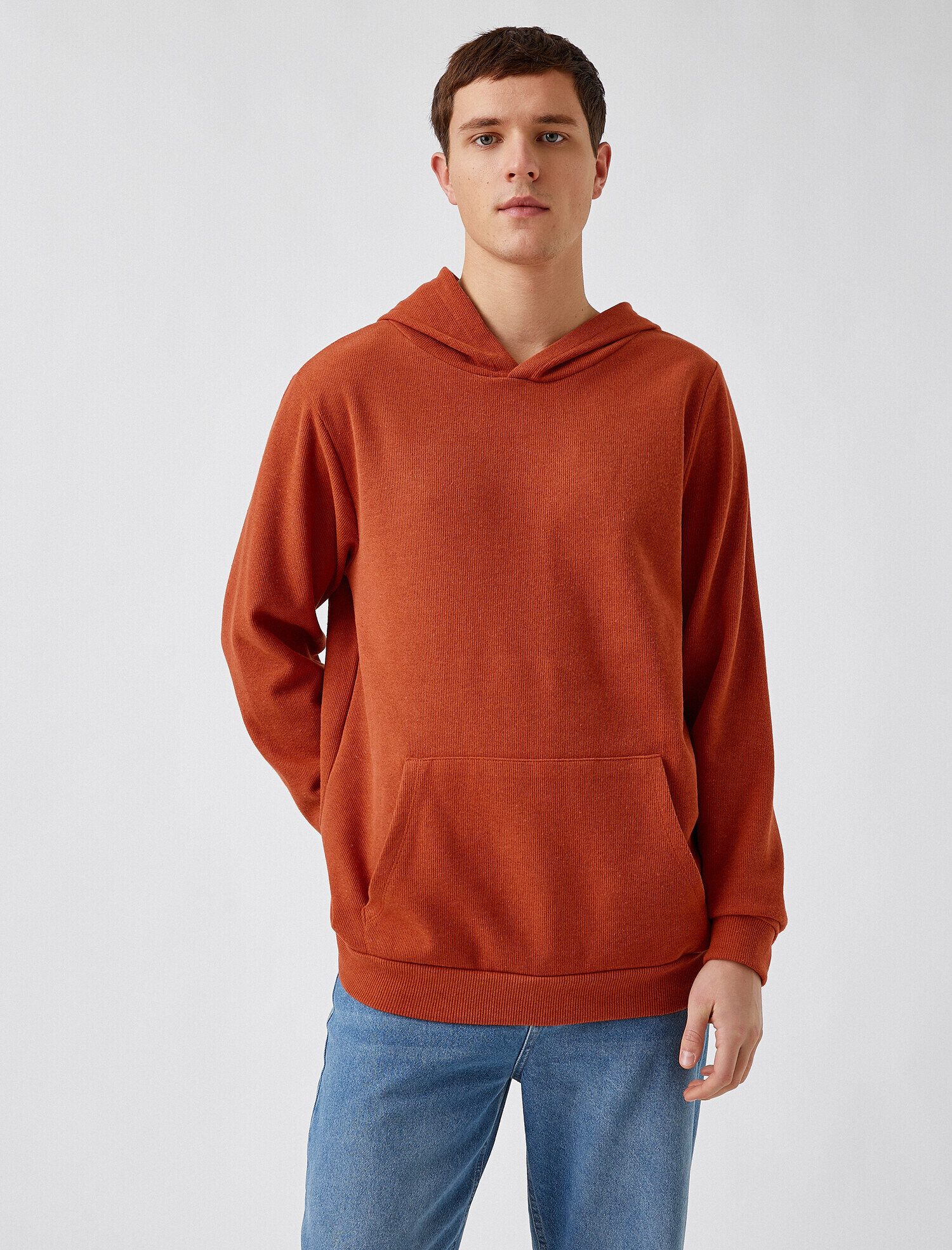   Fitilli Kapüşonlu Sweatshirt