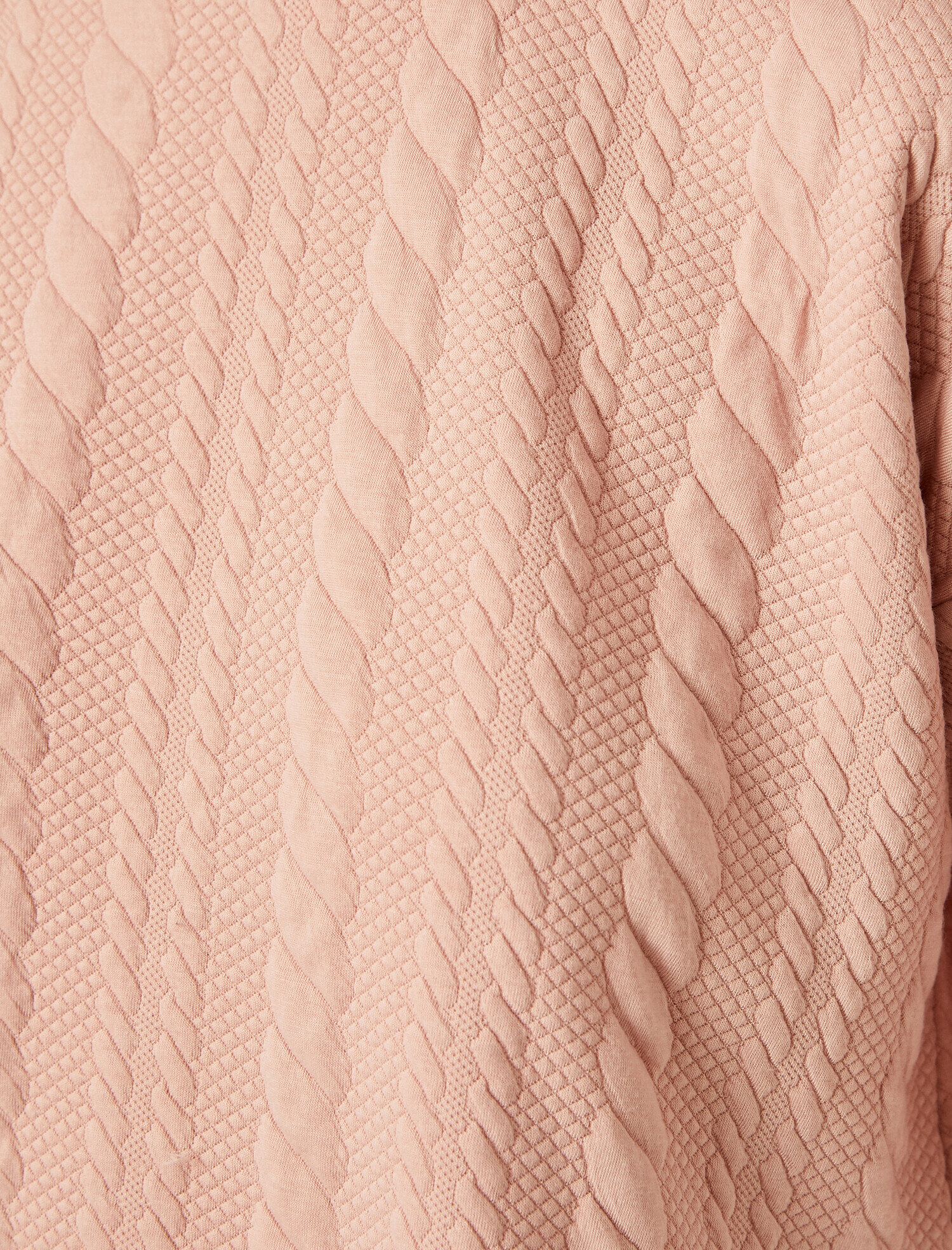   Dokulu Uzun Kollu Sweatshirt Bisiklet Yaka Yanları Yırtmaçlı