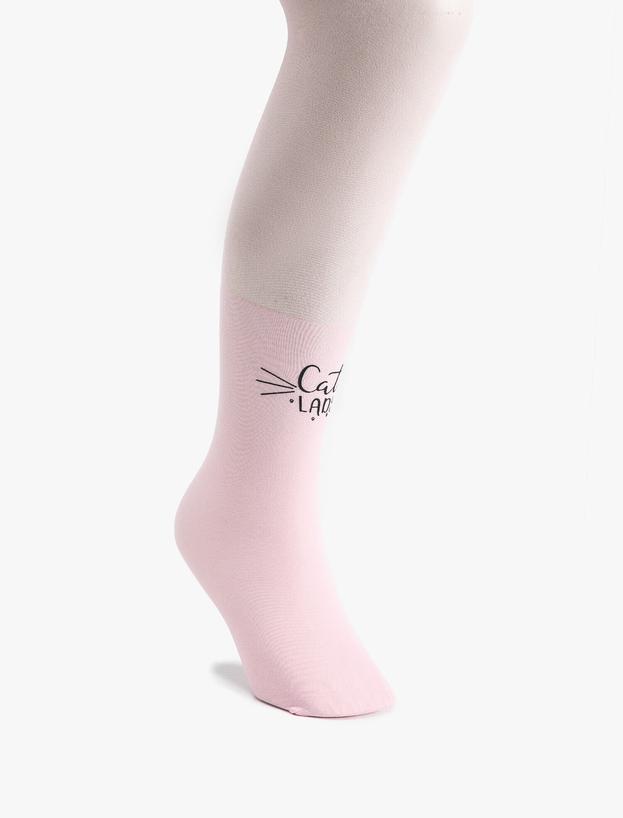  Kız Çocuk Baskılı Külotlu Çorap 20 Den