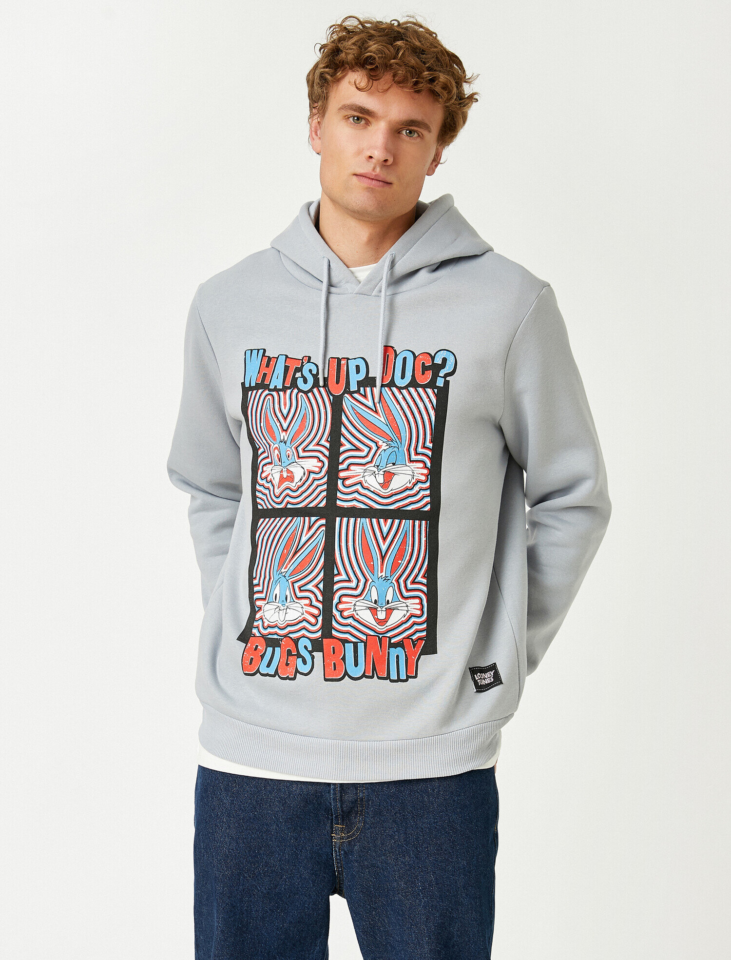   Bugs Bunny Kapşonlu Sweatshirt Lisanslı Baskılı
