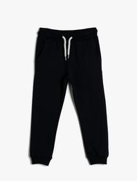 Beli Bağlamalı Jogger Eşofman Altı Pamuklu