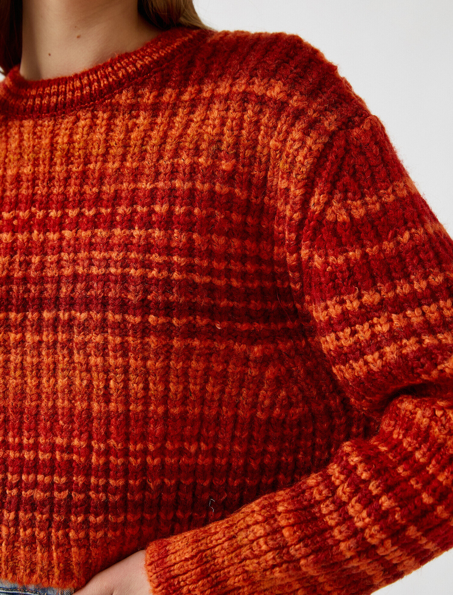   Bisiklet Yaka Uzun Kollu Triko Kazak