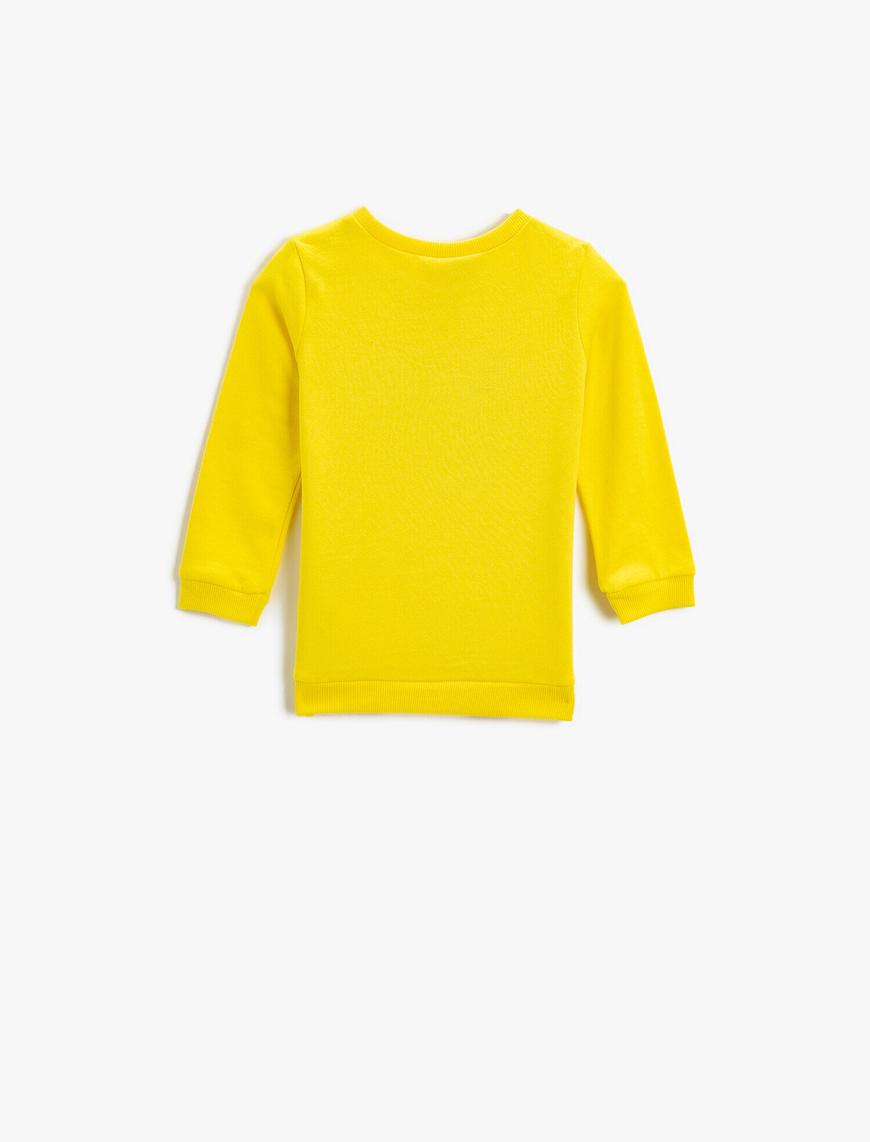  Erkek Bebek Batman Baskılı Bisiklet Yaka Sweatshirt Lisanslı Pamuklu