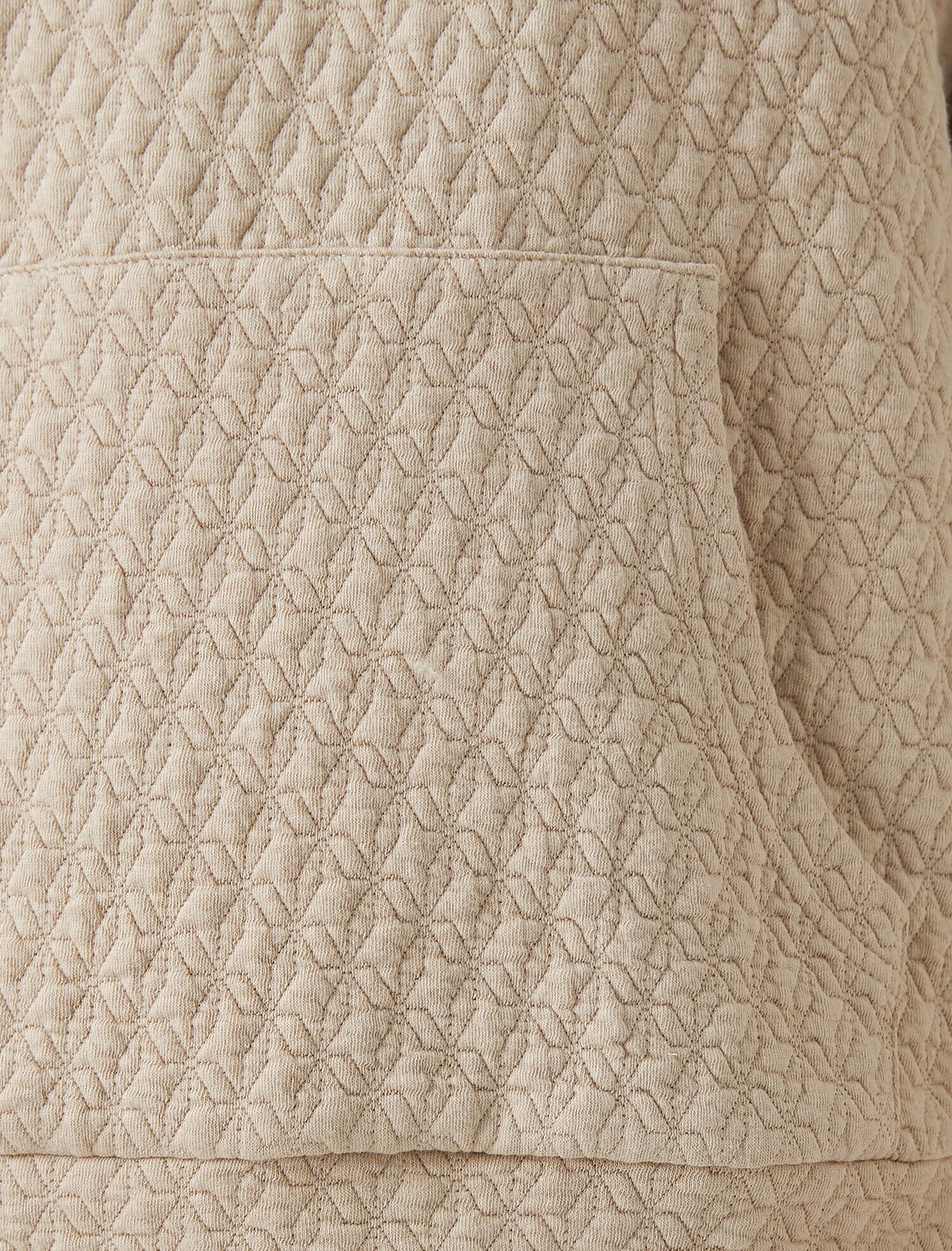   Dokulu Kumaş Kapüşonlu Sweatshirt