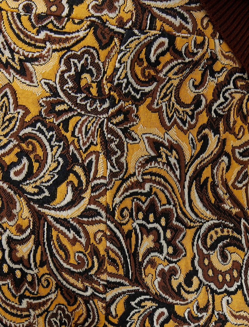   Desenli İspanyol Paça Pantolon
