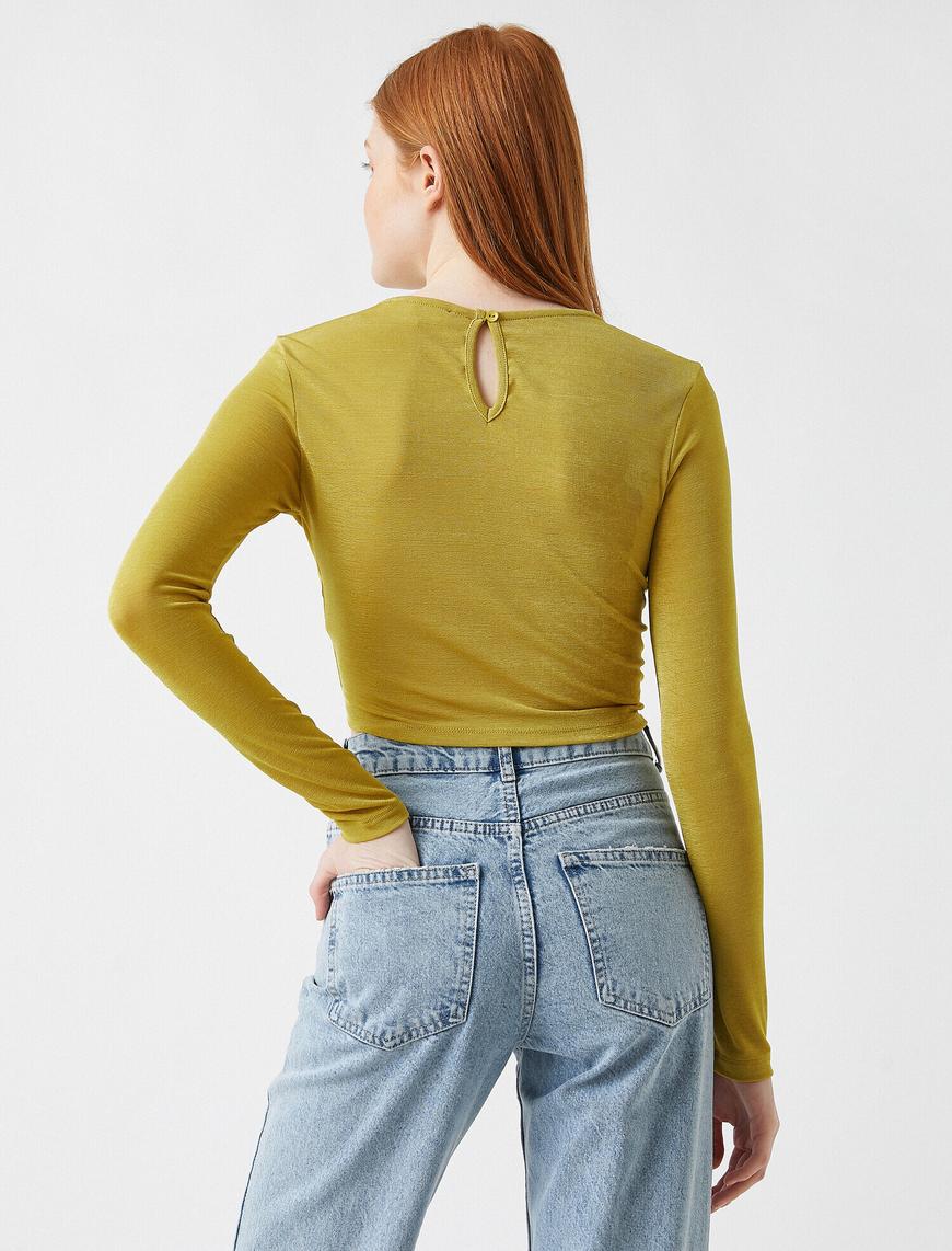   Önü Büzgülü Crop Top