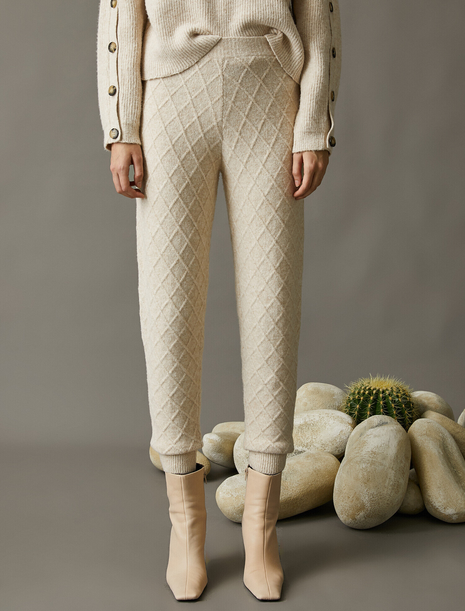   Örgü Desenli Jogger Pantolon