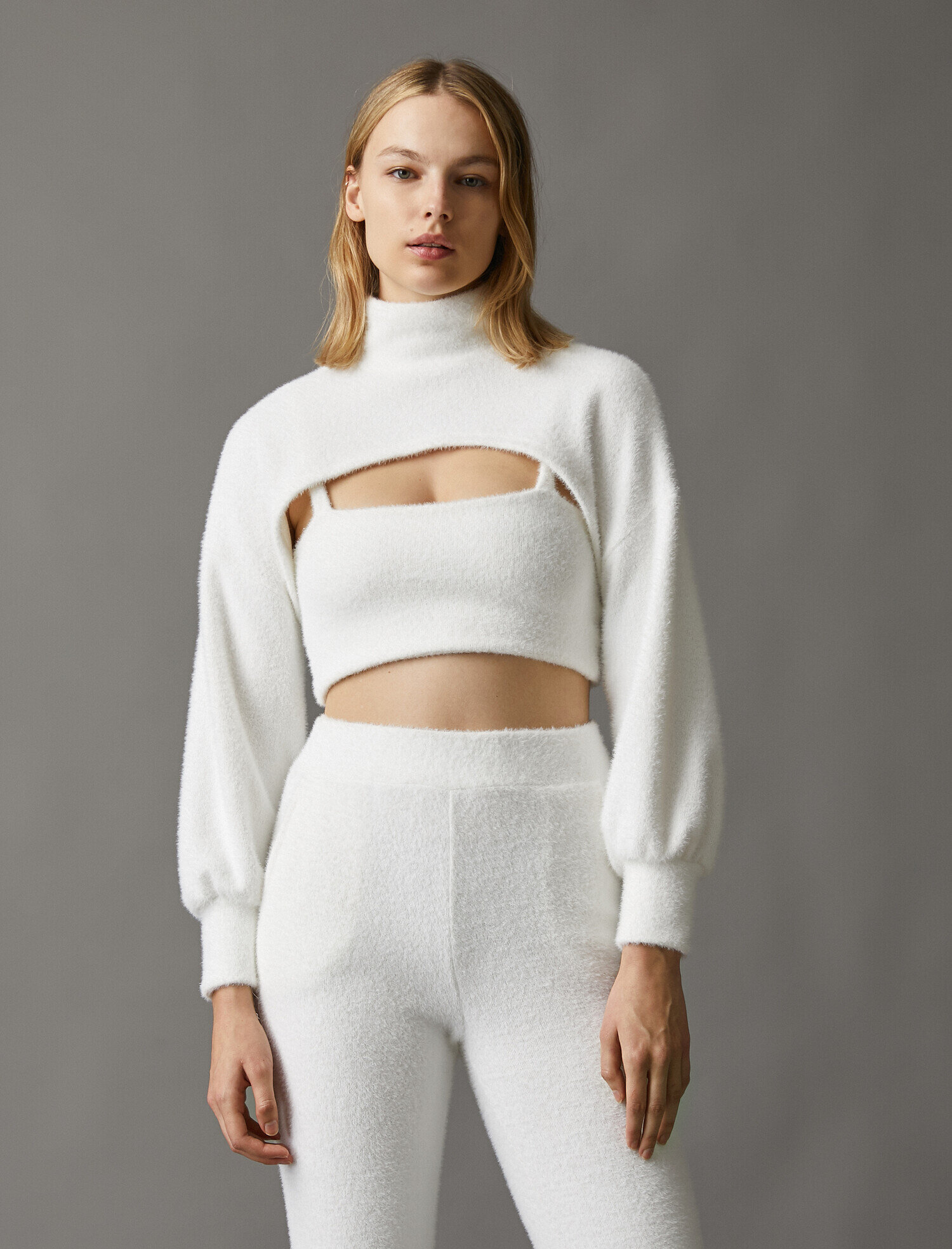   Balıkçı Yaka Crop Kazak