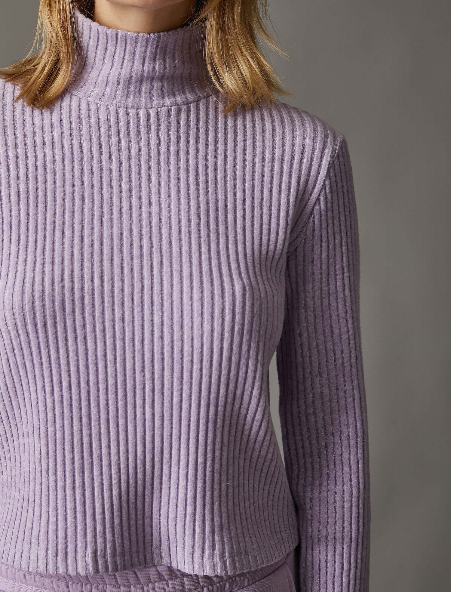   Uzun Kollu Tişört Balıkçı Yaka Fitilli