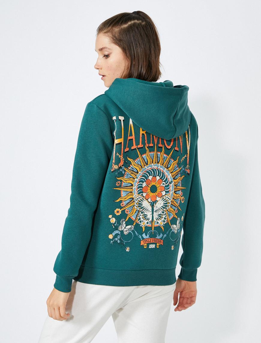   Harmony Baskılı Kapüşonlu Sweatshirt