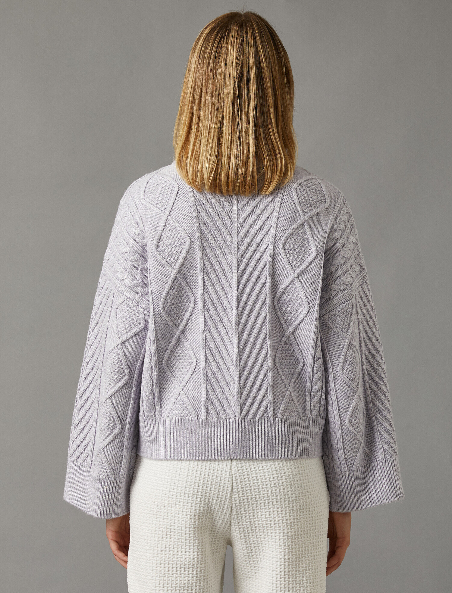   Balıkçı Yaka Örgü Detaylı Kazak