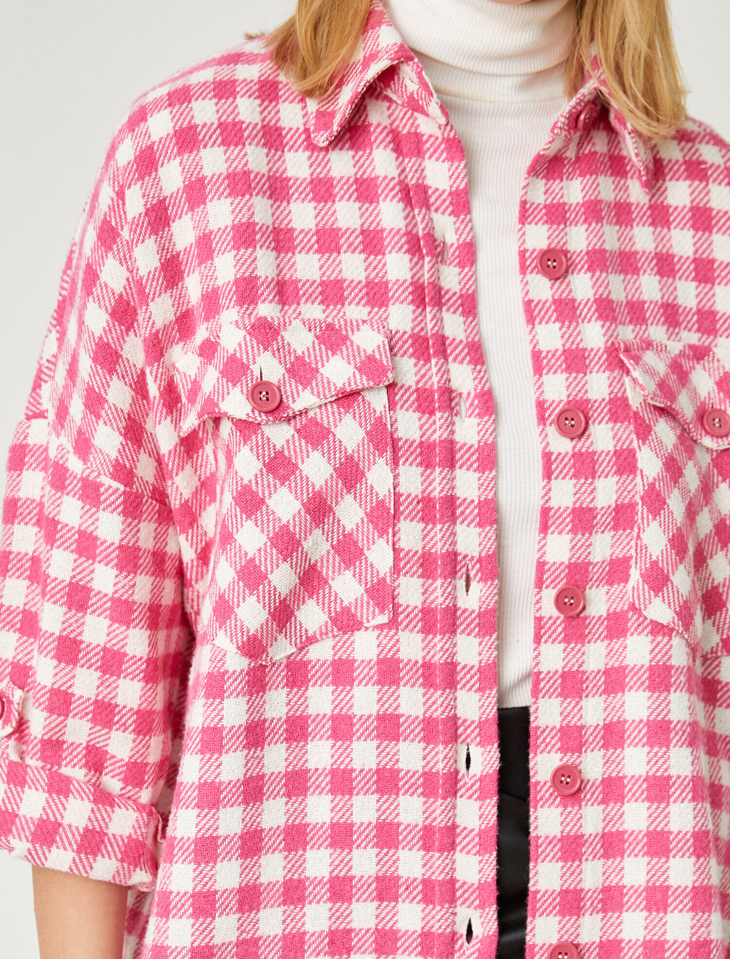 Uzun Kollu Kareli Pamuklu Gömlek